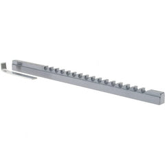 Dumont Minute Man - 5mm Keyway Width, Style B-1, Keyway Broach - High Speed Steel, TiAlN Finish, 1/4" Broach Body Width, 19/64" to 1-11/16" LOC, 6" OAL - Exact Tooling