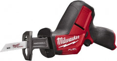 Milwaukee Tool - 12V, 0 to 3,000 SPM, Cordless Reciprocating Saw - 5/8" Stroke Length, 12" Saw Length, Lithium-Ion Batteries Not Included - Exact Tooling
