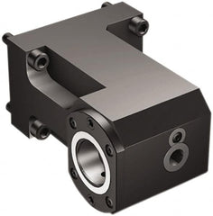 Sandvik Coromant - Left Hand Cut, C4 Modular Connection, Adapter/Mount Lathe Modular Clamping Unit - 40mm Square Shank Diam, 5.276" OAL, Through Coolant - Exact Tooling