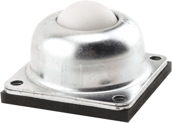 Hudson Bearing - 1-1/2 Inch Diameter, Round, Nylon Ball Transfer - 2.5625 Inch Mount Height, 250 Lb. Capacity - Exact Tooling