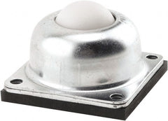 Hudson Bearing - 1-1/2 Inch Diameter, Round, Nylon Ball Transfer - 2.5625 Inch Mount Height, 250 Lb. Capacity - Exact Tooling