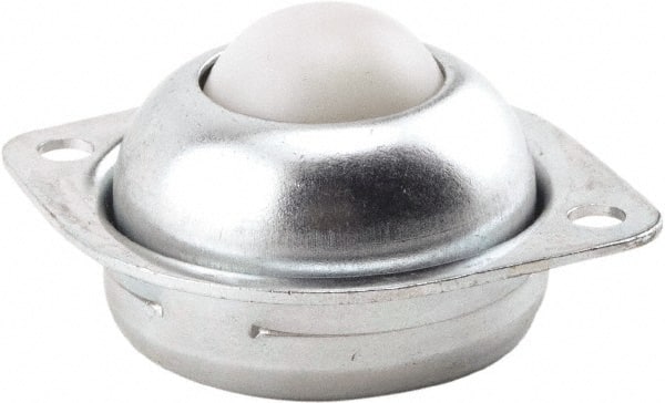 Hudson Bearing - 1 Inch Diameter, Round, Nylon Ball Transfer - 3/4 Inch Mount Height, 75 Lb. Capacity - Exact Tooling