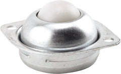 Hudson Bearing - 1 Inch Diameter, Round, Nylon Ball Transfer - 3/4 Inch Mount Height, 75 Lb. Capacity - Exact Tooling