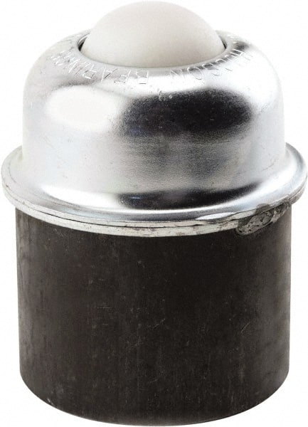 Hudson Bearing - 1-1/2 Inch Diameter, Round, Nylon Ball Transfer - 3 Inch Overall Diameter, 1.8125 Inch Mount Height, 250 Lb. Capacity - Exact Tooling