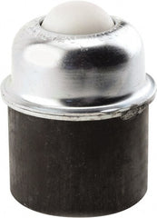 Hudson Bearing - 1-1/2 Inch Diameter, Round, Nylon Ball Transfer - 3 Inch Overall Diameter, 1.8125 Inch Mount Height, 250 Lb. Capacity - Exact Tooling