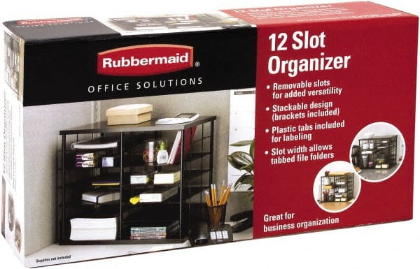 Rubbermaid - Black Document Organizer - Wood, MDF, Laminate - Exact Tooling