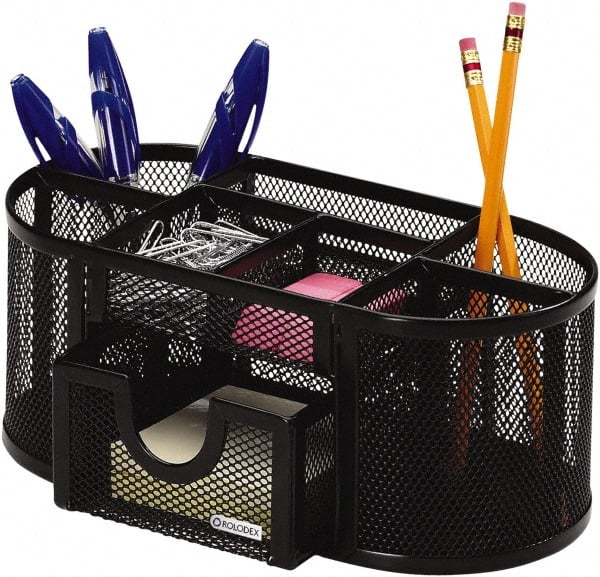 Rolodex - Black Desk Top Organizer - Mesh Metal - Exact Tooling