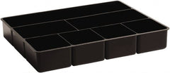 Rubbermaid - 7 Compartment, 15 Inch Wide x 11.73 Inch Deep x 2-1/2 Inch High, Drawer Organizer - Plastic, Black - Exact Tooling