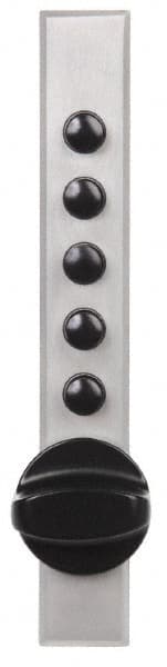 Kaba Access - 3/4" Body Diam, 20 GA. Metal Deck" Max Thickness, Push Lock - Screw Fastening Style, Satin Chrome Coated - Exact Tooling