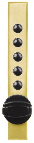 Kaba Access - 3/4" Body Diam, 20 GA. Metal Deck" Max Thickness, Push Lock - Screw Fastening Style, Satin Brass Coated - Exact Tooling