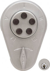 Kaba Access - 1-3/8 to 1-1/2" Door Thickness, Zamak Finish, Push Button Deadbolt - Key Override - Exact Tooling