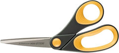 Ability One - 4" LOC, 8" OAL Titanium Scissors - Ambidextrous, Straight Handle, For Sticky Residues - Exact Tooling