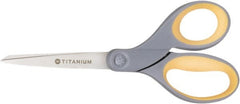 Ability One - 4" LOC, 7" OAL Titanium Scissors - Ambidextrous, Straight Handle, For Sticky Residues - Exact Tooling