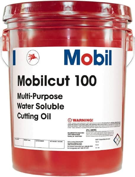 Mobil - Mobilcut, 5 Gal Pail Cutting Fluid - Water Soluble - Exact Tooling
