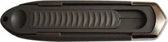 ICT - Retractable Utility Knife - 1" Stainless Steel Blade, Gray ABS Plastic/Stainless Steel Handle, 1 Blade Included - Exact Tooling
