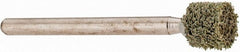 Rex Cut Product - 1/4" Head Diam x 1/4" Thickness, W160, Cylinder End, Aluminum Oxide Mounted Point - White, Fine Grade, 120 Grit, 75,330 RPM - Exact Tooling