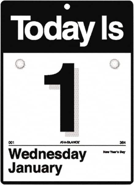 AT-A-GLANCE - 365 Sheet, 4-7/8 x 8", Wall Calendar - White - Exact Tooling