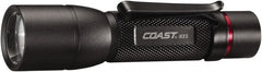 Coast Cutlery - White LED Bulb, 130 Lumens, Industrial/Tactical Flashlight - Black Aluminum Body, 1 AA Battery Included - Exact Tooling