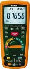 Extech - Digital LCD Display, 4,000 Megohm Electrical Insulation Resistance Tester & Megohmmeter - 1,000 VAC/VDC Max Test Voltage, Powered by 1.5V AA Battery - Exact Tooling