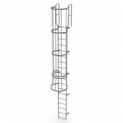 TRI-ARC - Rolling & Wall Mounted Ladders & Platforms Type: Fixed Ladder Style: Safety Cage - Exact Tooling