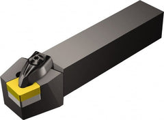 Sandvik Coromant - DCRNR/L, Left Hand Cut, 15° Lead Angle, 19.05mm Shank Height x 19.05mm Shank Width, Negative Rake Indexable Turning Toolholder - 114.3mm OAL, CNMG 12 04 08, CNMG 432 Insert Compatibility, Series T-Max P - Exact Tooling