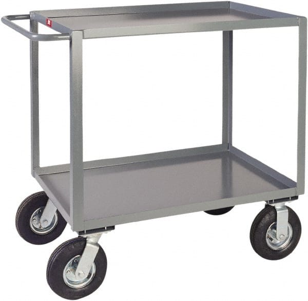 Jamco - 1,200 Lb Capacity, 24" Wide x 30" Long x 39" High Heavy Duty Service Cart - 2 Shelf, Steel - Exact Tooling
