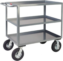 Jamco - 1,200 Lb Capacity, 24" Wide x 36" Long x 39" High Heavy Duty Service Cart - 3 Shelf, Steel - Exact Tooling