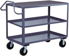 Jamco - 2,400 Lb Capacity, 30" Wide x 48" Long x 36" High Heavy Duty Service Cart - 3 Shelf, Steel - Exact Tooling