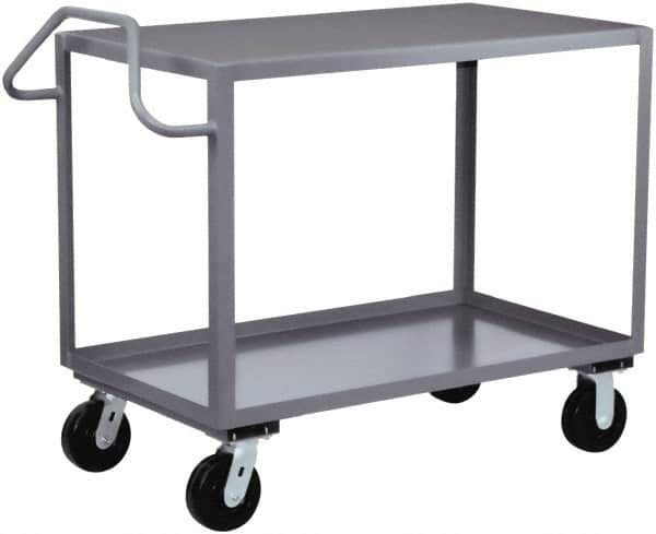 Jamco - 2,400 Lb Capacity, 24" Wide x 36" Long x 36" High Heavy Duty Service Cart - 2 Shelf, Steel - Exact Tooling