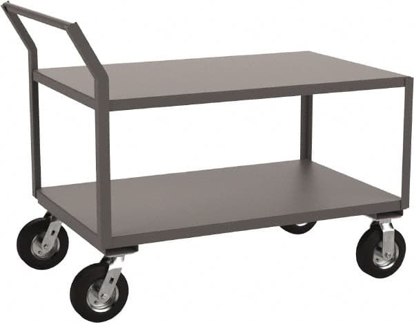 Jamco - 1,200 Lb Capacity, 30" Wide x 48" Long x 31" High Heavy Duty Service Cart - 2 Shelf, Steel - Exact Tooling
