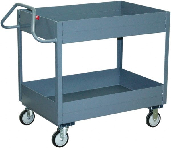 Jamco - 1,200 Lb Capacity, 30" Wide x 24" Long x 39" High Service Cart - 2 Shelf, Steel - Exact Tooling