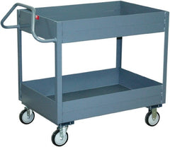 Jamco - 1,200 Lb Capacity, 30" Wide x 24" Long x 39" High Service Cart - 2 Shelf, Steel - Exact Tooling