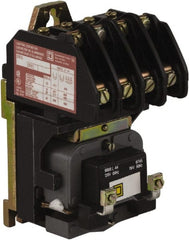 Square D - No Enclosure, 4 Pole, Electrically Held Lighting Contactor - 20 A (Tungsten), 30 A (Fluorescent), 277 VAC at 60 Hz, 4NO Contact Configuration - Exact Tooling