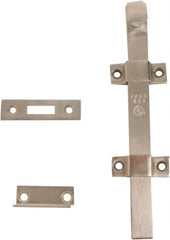 IVES - 8 Inch Long, 1 Inch Wide, Surface Bolt - Steel, Satin Chrome Finish - Exact Tooling