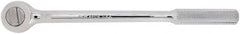 SK - 3/8" Drive Round Head Ratchet - Full Polish Chrome Finish, 10-1/4" OAL, 60 Gear Teeth, Full Polished Knurled Handle, Reversible Head - Exact Tooling