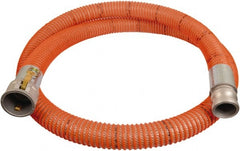 Alliance Hose & Rubber - -13 to 140°F, 2" Inside x 2.46" Outside Diam, PVC Liquid Suction & Discharge Hose - Clear & Orange, 20' Long, 29 Vacuum Rating, 100 psi Working - Exact Tooling