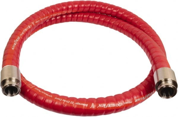 Continental ContiTech - 3" Inside x 3.601" Outside Diam, 220°F, Tri-Clovers Food & Beverage Hose - 6" Bend Radius, Red, 25' Long, 200 Max psi, 29 Vacuum Rating - Exact Tooling