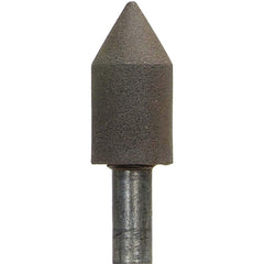 Norton - Mounted Points; Point Shape Code: A80 ; Point Shape: Wheel ; Abrasive Material: Aluminum Oxide ; Shank Diameter (Inch): 1/2 ; Head Diameter (Inch): 1 ; Head Thickness (Inch): 2 - Exact Tooling