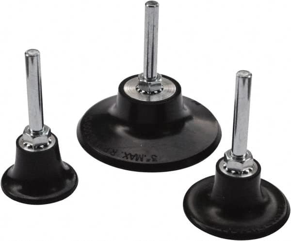 Value Collection - 3/4" Diam Quick-Change Type R Disc Backing Pad - 1/4" Shank Diam, Medium Density, 40,000 RPM, Roloc TR Compatible - Exact Tooling