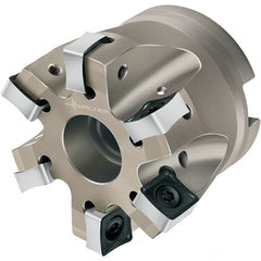 Walter - 10 Inserts, 5" Cut Diam, 1-1/2" Arbor Diam, 0.315" Max Depth of Cut, Indexable Square-Shoulder Face Mill - 2.48" High, SN.X 1205.. Insert Compatibility, Through Coolant, Series Xtra-tec - Exact Tooling