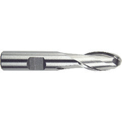1/2" Dia. - 3-1/4" OAL - HSS-TiN - Ball Nose SE EM - 2 FL - Exact Tooling