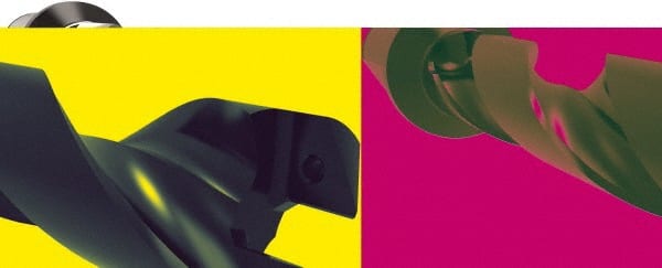 Allied Machine and Engineering - Series 32, 32 to 35mm Diam, 40mm Diam Straight Shank with Flange, Helical Flute Spade Drill - 244.9mm Max Depth, 297.7mm Body Length, 367.7mm OAL, Standard Length, Through Coolant - Exact Tooling