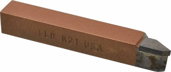 Made in USA - 1/2 x 1/2" Shank, Offset Threading Single Point Tool Bit - EL-8, Grade K21 - Exact Tooling