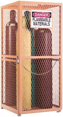 Durham - Gas Cylinder Storage Cabinet - Steel, 30" Wide x 30" Deep x 71-3/4" High - Exact Tooling