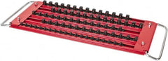 Value Collection - 76 Piece Capacity Locking Socket Organizer Tray - 1/4, 3/8 & 1/2" Drive, Red - Exact Tooling