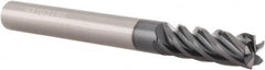 Accupro - 1", 1-1/4" LOC, 1" Shank Diam, 5" OAL, 5 Flute, Solid Carbide Square End Mill - Exact Tooling