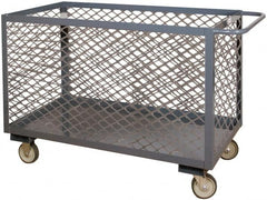 Durham - 2,000 Lb Capacity, Mesh Stock Truck - 60" Long x 30" Wide x 27" High - Exact Tooling