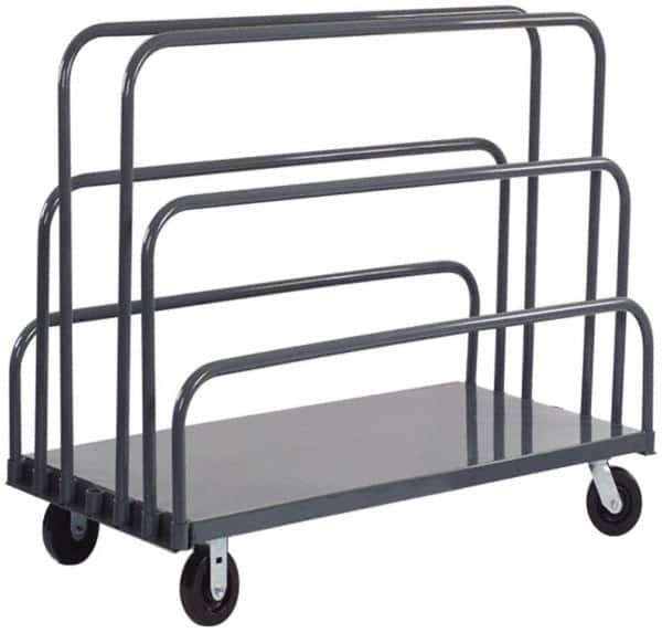Durham - 2,000 Lb Capacity Cold-Rolled Steel Platform Truck - Cold-Rolled Steel Deck, 24" OAW - Exact Tooling