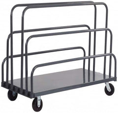 Durham - 2,000 Lb Capacity Cold-Rolled Steel Platform Truck - Cold-Rolled Steel Deck, 24" OAW - Exact Tooling