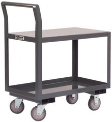 Durham - 2,000 Lb Capacity, 24-1/4" Wide x 39" Long x 38-3/4" High Standard Utility Cart - 2 Shelf, Steel - Exact Tooling